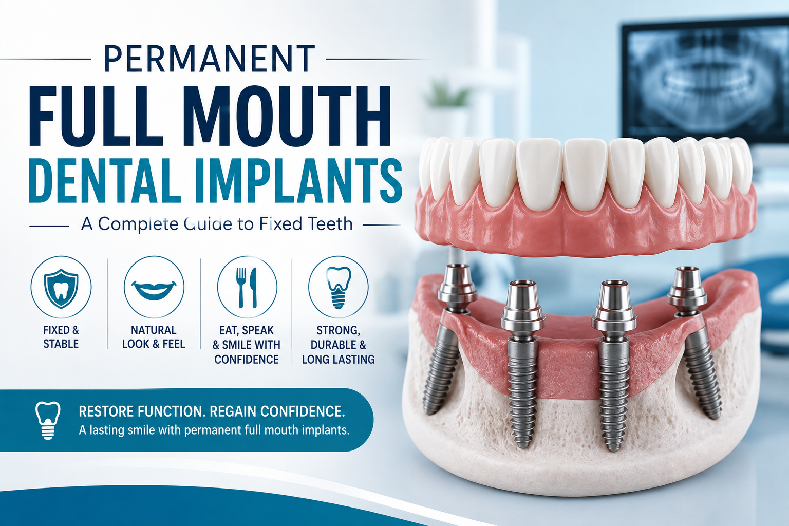 Permanent Full Mouth Dental Implants